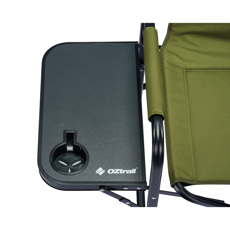 Oztrail Classic Directors Chair with Side Table - Image 3