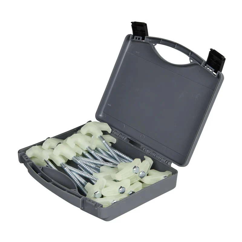 OZTRAIL TENT PEG SCREW-IN SET 25 PIECE GLOW IN DARK