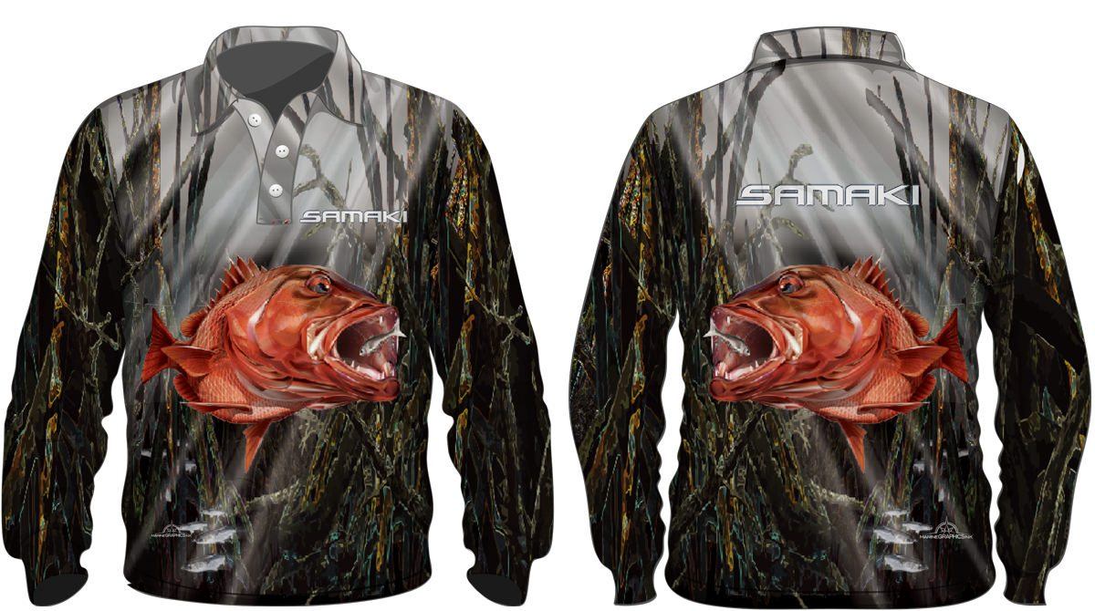 Samaki Mangrove Jack Jnr Fishing Shirts - Image 2