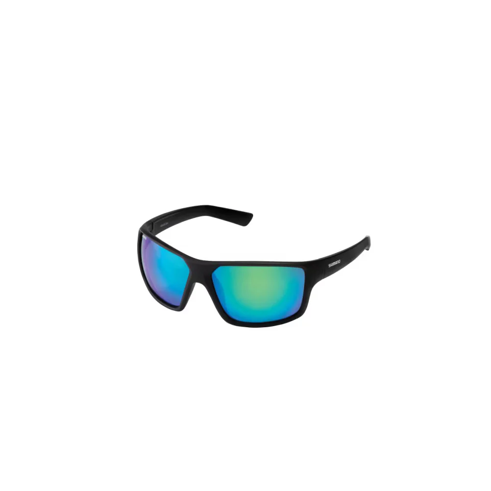 SHIMANO 25 SUNGLASSES CONQUEST MATT BLACK GREEN MIRROR
